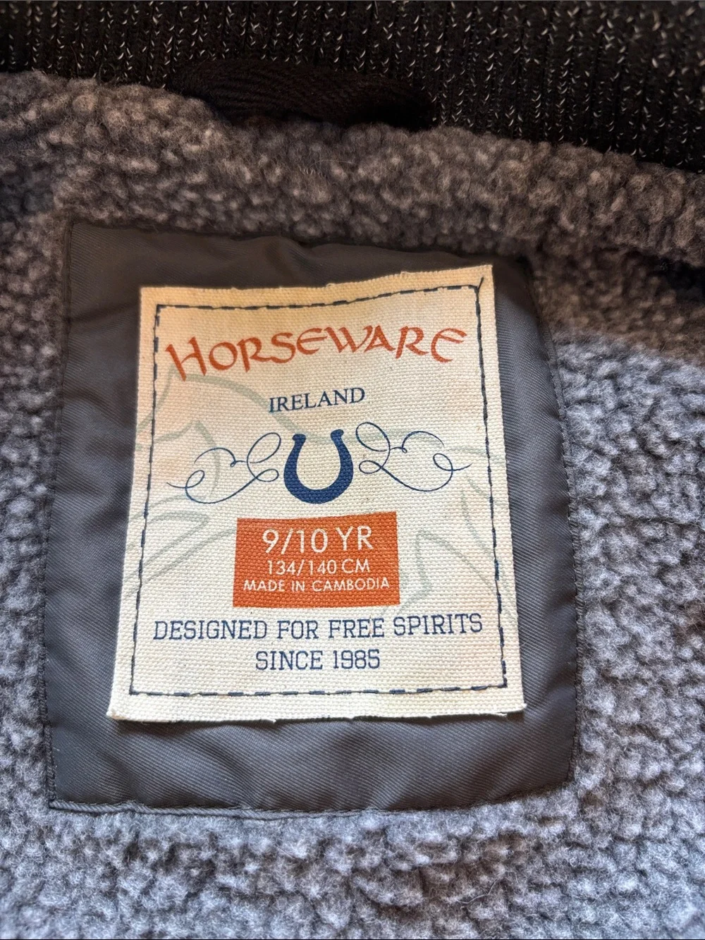Horseware Ireland Grey rQuilted Puffer Equestrian Vest Girls Size 9/10